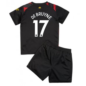 Manchester City Kevin De Bruyne #17 kläder Barn 2022-23 Bortatröja Kortärmad (+ korta byxor)